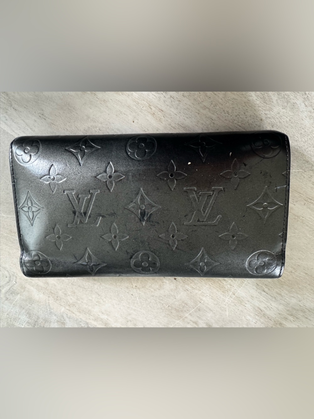 Louis Vuitton Black Embossed Monogram Continental Wallet - Picture 2 of 4